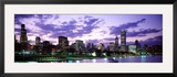 Sunset, Sky, Skyline, Twilight, Downtown, City Scene, Loop, Chicago, Illinois, USA