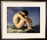 Naked Young Man Sitting by the Sea, 1836