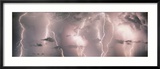 Lightning, Thunderstorm, Weather, Sky, Clouds Gerahmter Fotografie-Druck