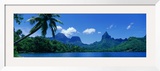 Buy Lush Foliage and Rock Formations, Moorea Island, Tahiti at AllPosters.com