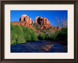 Cathedral Rock Above Oak Creek at Red River Crossing, Sedona, Arizona