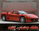 2006 Ferrari 430 Red Car Art Print Poster