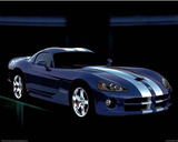 Dodge Viper Blue Car Art Print Poster