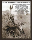 Buy Ten Indian Commandments Native American Sitting Art Poster Print at AllPosters.com