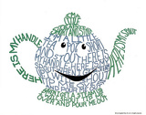 I'm a Little Teapot Text Art Print Poster Mini Poster