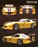 Dodge Viper (GTS-ACR, Yellow) Art Poster Print
