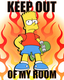 The Simpsons Keep Out Of My Room Bart Simpson TV Poster Print