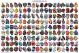 Laminated Minerals Educational Science Chart Poster