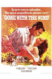 Gone with the Wind Movie, Rhett Butler and Scarlett O'Hara Embrace, Poster Print