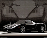 2004 Ferrari Enzo Black Car Art Print Poster