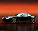 2006 Chevy Corvette Z06 Black Car Art Print Poster