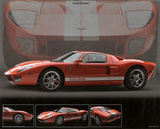 2005 Ford GT40 Orange Car Art Print Poster