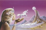 Unicorn Princess (Fantasy Art) Poster Print