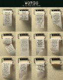 Buy Words (On Toilet Paper, Motivational) Art Poster Print at AllPosters.com