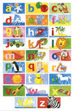 Animal Alphabet Learn Your Letters Art Print Poster
