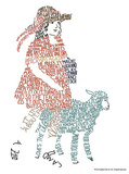 Mary Had a Little Lamb Text Art Print Poster