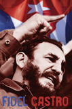 Fidel Castro (Face) Art Poster Print