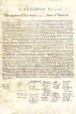 Declaration of Independence Authentic Reproduction Sepia Art Poster Print