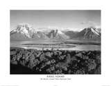 Ansel Adams Mt Moran Grand Teton Art Print Poster