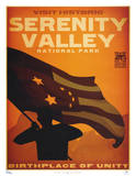 Serenity Movie Blue Sun Visit Historic Serenity Valley National Park Travel Poster Print