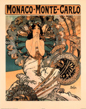 Alphonse Mucha Monaco Monte Carlo Art Print Poster