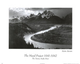 Snake River Grand Tetons Ansel Adams ART PRINT POSTER