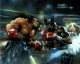 Dogs Boxing (Sports) Art Print Poster