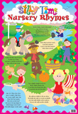 Laminated Silly Time Nursery Rhymes Educational Chart Poster Print