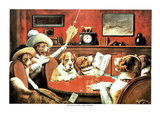 Dogs DRINKING smoking silly Art Print POSTER Sick FUNNY