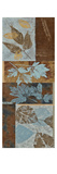 Blue Fusion Panel II - mini - Geometric Leaves in Blue and Brown