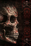 Spiral (Skull Tattoo) Art Print Poster