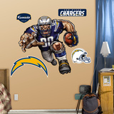 San Diego Chargers Die Cut RB Liquid Blue