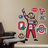 Brutus Buckeye Illustrated Mascot