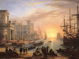 Buy Sea Port at Sunset at AllPosters.com