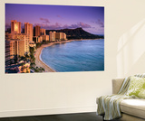 Buy Diamond Head and Waikiki at Twilight, Waikiki, Oahu, Hawaii, USA at AllPosters.com