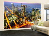 The Frankfurt, Germany, Skyline is Seen at Sunset
