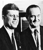 John F Kennedy (With Lyndon B Johnson) Art Poster Print