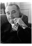 Lyndon B Johnson (On Phone) Art Poster Print