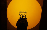 Menorah (In Front of Light) Art Poster Print