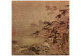 Ma Yuan (Scholar with a servant on a terrace) Art Poster Print
