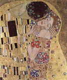 Gustav Klimt (The Kiss, Le Baiser, Detail) Art Poster Print
