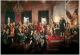 Howard Chandler Christy Scene at the Signing of the Constitution Art Poster Print