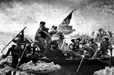 Emanuel Leutze (Washington Crossing the Delaware, B&W) Art Poster Print