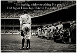 Babe Ruth Swing Big Quote Sports Poster Print