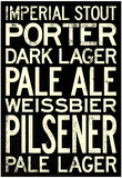Beer Types and Styles Art Print Poster
Poster