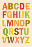 Alphabet (List) Art Poster Print
