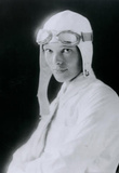 Amelia Earhart in White Archival Photo Poster Print