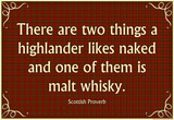 Scottish Proverb Things a Highlander Likes Naked Art Poster Print