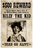 Billy The Kid Western Wanted Sign Print Poster
