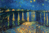 Vincent Van Gogh (Starry Night Over the Rhone) Art Poster Print Starlight